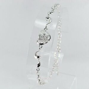 925 Sterling Silver Heart Design Bracelet 7.5 Inches